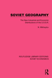 Book Cover for Soviet Geography by N N Mikhailov