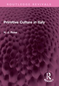 Book Cover for Primitive Culture in Italy by H J Rose