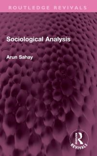 Book Cover for Sociological Analysis by Arun Sahay