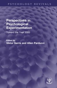 Book Cover for Perspectives in Psychological Experimentation by Viktor Sarris, Allen Parducci