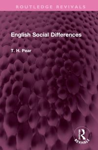 Book Cover for English Social Differences by T H Pear