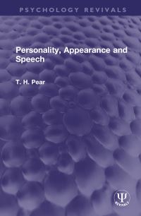 Book Cover for Personality, Appearance and Speech by T H Pear