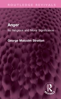 Book Cover for Anger by George Malcolm Stratton