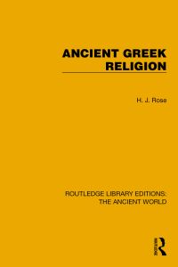 Book Cover for Ancient Greek Religion by H J Rose