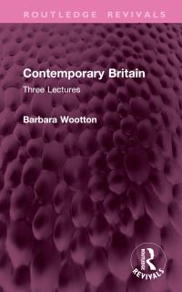 Book Cover for Contemporary Britain by Barbara Wootton