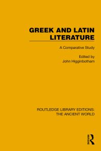 Book Cover for Greek and Latin Literature by John Higginbotham