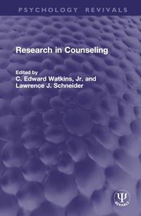 Book Cover for Research in Counseling by C Edward Watkins, Lawrence J Schneider