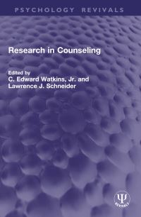 Book Cover for Research in Counseling by Jr C Edward Watkins, Lawrence J Schneider