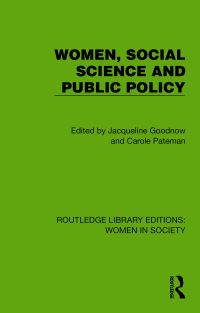 Book Cover for Women, Social Science and Public Policy by Jacqueline J Goodnow, Carole Pateman