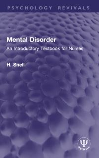 Book Cover for Mental Disorder by H Snell