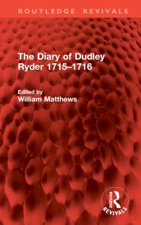 Book Cover for The Diary of Dudley Ryder 1715-1716 by Dudley Ryder