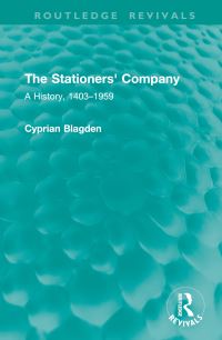 Book Cover for The Stationers' Company by Cyprian Blagden