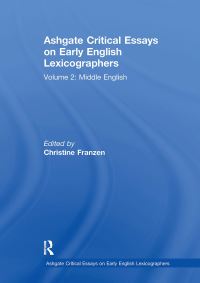 Book Cover for Ashgate Critical Essays on Early English Lexicographers by Christine Franzen