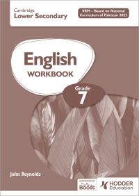 Book Cover for Cambridge Lower Secondary English Workbook Grade 7 SRM - Based on National Curriculum of Pakistan 2022 by John Reynolds