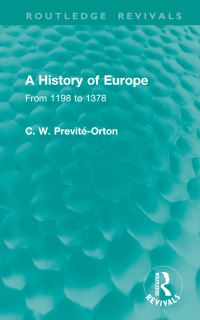 Book Cover for A History of Europe by C W PrevitéOrton