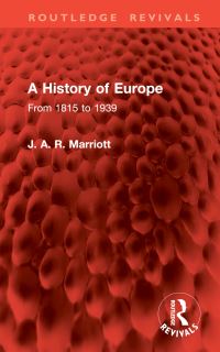 Book Cover for A History of Europe by J A R Marriott