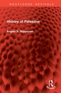 Book Cover for History of Palestine by A S Rappoport