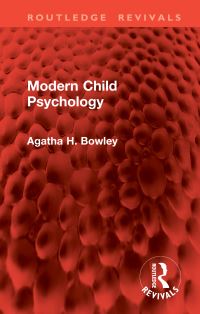 Book Cover for Modern Child Psychology by Agatha H Bowley