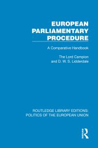 Book Cover for European Parliamentary Procedure by Gilbert Francis Montriou Campion Campion, D W S Lidderdale