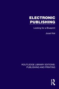 Book Cover for Electronic Publishing by Joost Kist