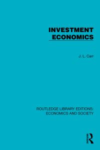 Book Cover for Investment Economics by James Laurie Carr