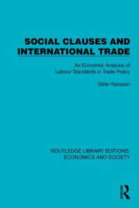 Book Cover for Social Clauses and International Trade by Göte Hansson