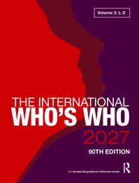 Book Cover for The International Who's Who 2027 Volume 2 by Europa Publications