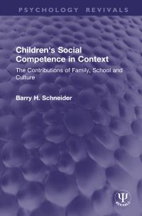 Book Cover for Children's Social Competence in Context by Barry H Schneider