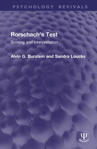 Book Cover for Rorschach's Test by Alvin G Burstein, Sandra Loucks