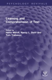 Book Cover for Learning and Comprehension of Text by Heinz Mandl, Nancy L Stein, Tom Trabasso