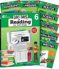 Book Cover for 180 Days® Bundle Grade 6: 8-Book Set by Multiple Authors