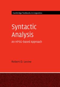 Book Cover for Syntactic Analysis by Robert Levine