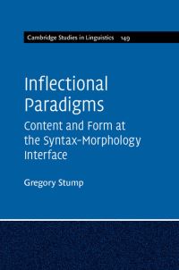 Book Cover for Inflectional Paradigms by Gregory T Stump