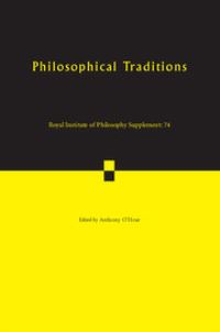 Book Cover for Philosophical Traditions by Royal Institute of Philosophy