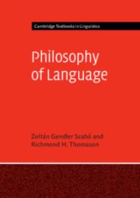 Book Cover for Philosophy of Language by Zoltán Gendler Szabó, Richmond H Thomason