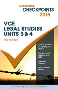 Book Cover for Cambridge Checkpoints VCE Legal Studies Units 3 and 4 2015 by Peter Mountford