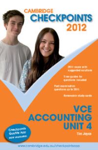 Book Cover for Cambridge Checkpoints VCE Accounting Unit 4 2012 by Tim Joyce