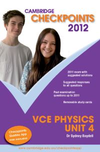 Book Cover for Cambridge Checkpoints VCE Physics Unit 4 2012 by Sydney Boydell