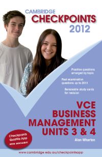 Book Cover for Cambridge Checkpoints VCE Business Management Units 3 and 4 2012 by Alan Wharton