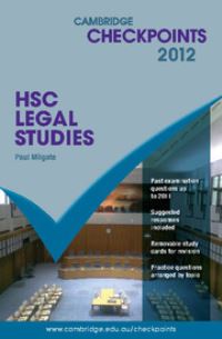 Book Cover for Cambridge Checkpoints HSC Legal Studies 2012 by Paul Milgate