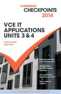 Book Cover for Cambridge Checkpoints VCE IT Applications Units 3 and 4 2014 by Colin Potts, James Lawson