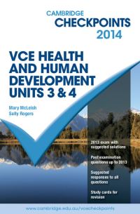 Book Cover for Cambridge Checkpoints VCE Health and Human Development Units 3 and 4 2014 by Mary McLeish, Sally Rogers