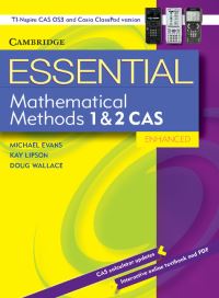Book Cover for Essential Mathematical Methods CAS 1 and 2 Enhanced TIN/CP Version 652354 by Michael Evans, Kay Lipson, Douglas Wallace