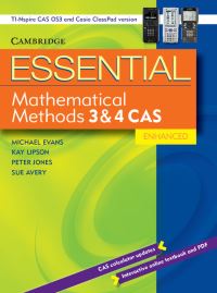 Book Cover for Essential Mathematical Methods CAS 3 and 4 Enhanced TIN/CP Version by Michael Evans, Kay Lipson, Peter Jones, Sue Avery