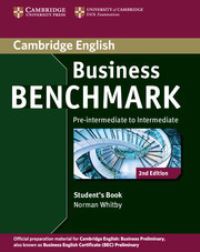 Book Cover for Business Benchmark Pre-Intermediate to Intermediate Business Preliminary Student's Book by Norman Whitby