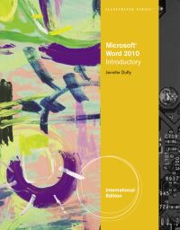 Book Cover for Microsoft Word 2010 by Jennifer A Duffy