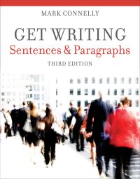 Book Cover for Get Writing. Sentences and Paragraphs by Mark Connelly