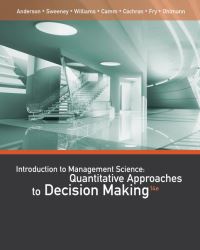 Book Cover for An Introduction to Management Science by David R Anderson