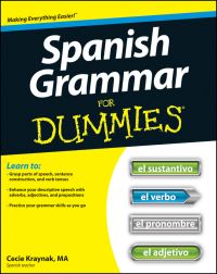 Book Cover for Spanish Grammar for Dummies by Cecie Kraynak