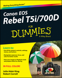 Book Cover for Canon® EOS Rebel T5i/700D for Dummies by Julie Adair King, Robert Correll